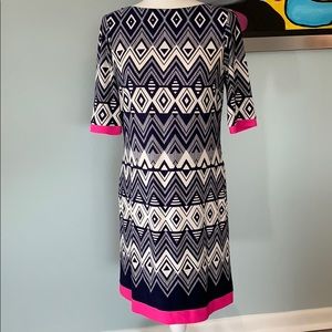 Eliza j geometric shift dress size 8